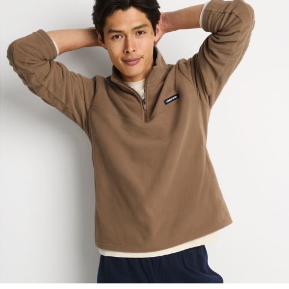 Lands’ End Men's Big And Tall Anyweather Fleece Quarter Zip Pullover